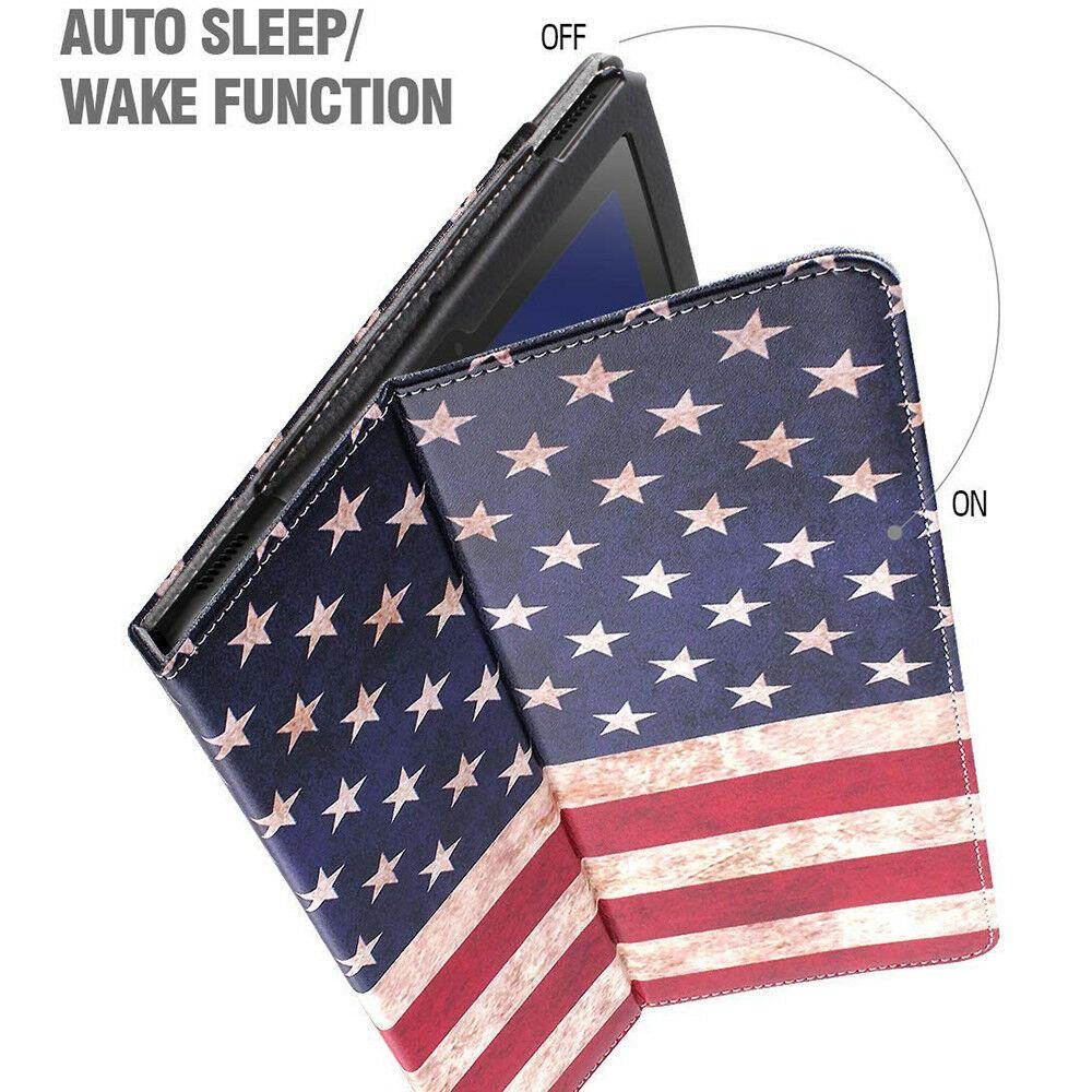 Galaxy Tab S4 10.5 Tablet Case,Poetic [SlimFolio] Leather Cover American Flag