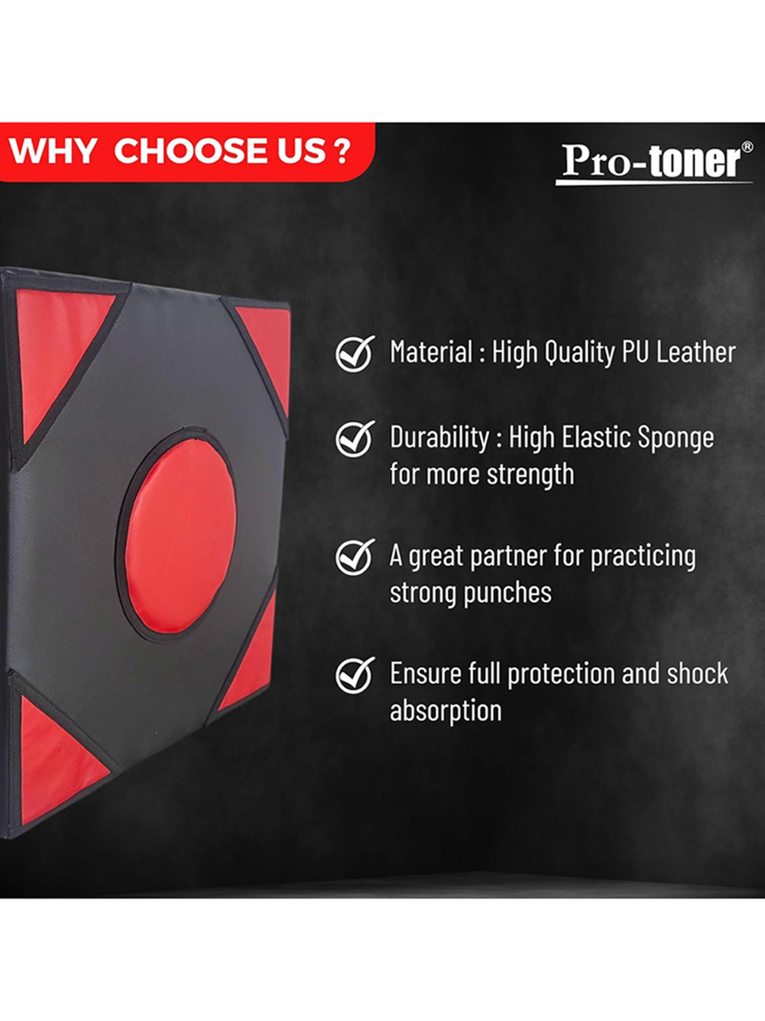 Protoner Wall Punching Bag (Black & Red)