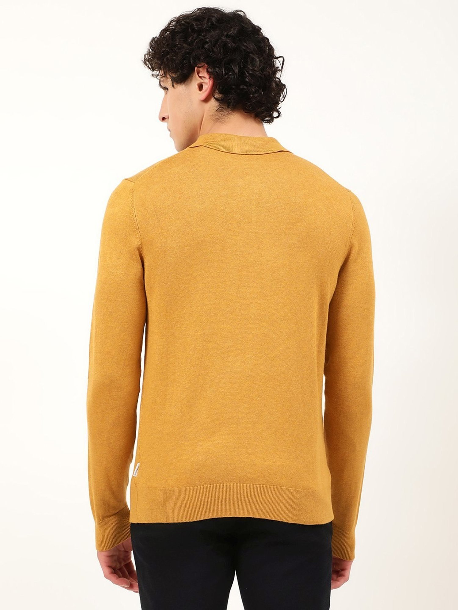 Lindbergh Camel Melange Slim Fit Sweater
