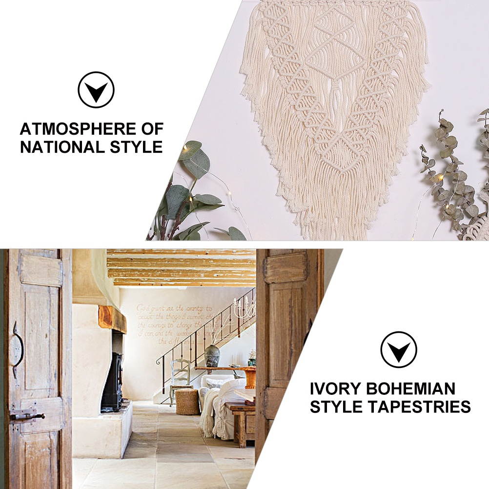 Hand Woven Tapestry Decorative Wall Hanging Blanket Household DIY Tapestry