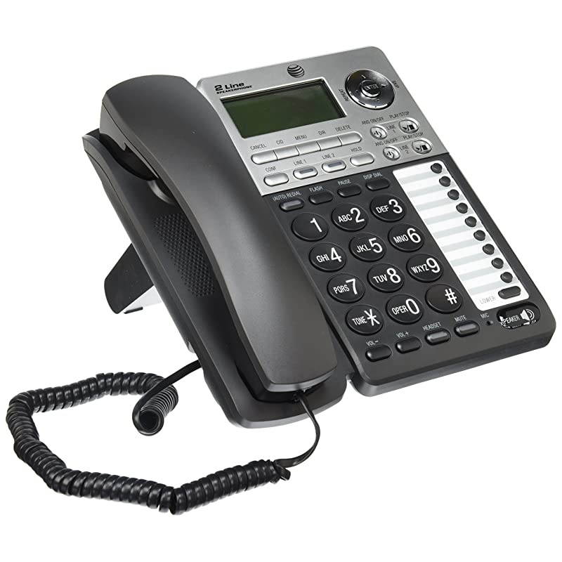 ML17939 2Line Corded Telephone with Digital Answering System and Caller IDCall Waiting BlackSilver