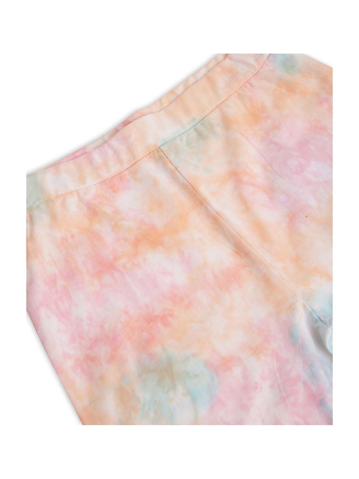 MiArcus Kids Peach & White Over Dyed Leggings