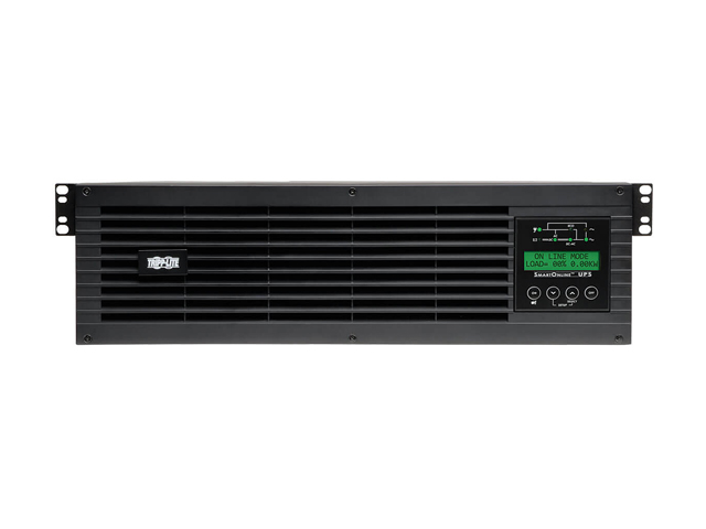 PR1000LCDRT2U Smart App Sinewave UPS System, 1000VA/900W, 8 Outlets, AVR, 2U Rack/Tower Black