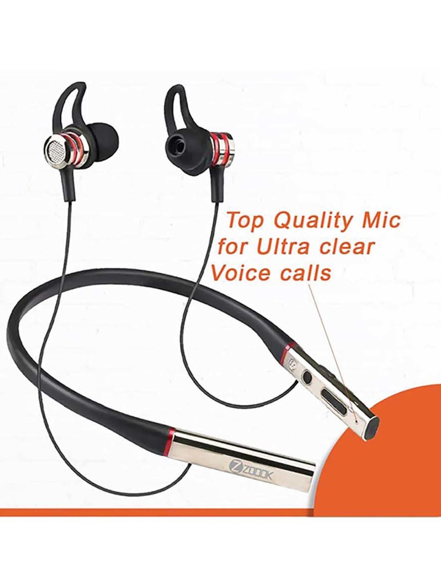 Zoook Sterling Bluetooth Neckband with Voice Assistant (Black)