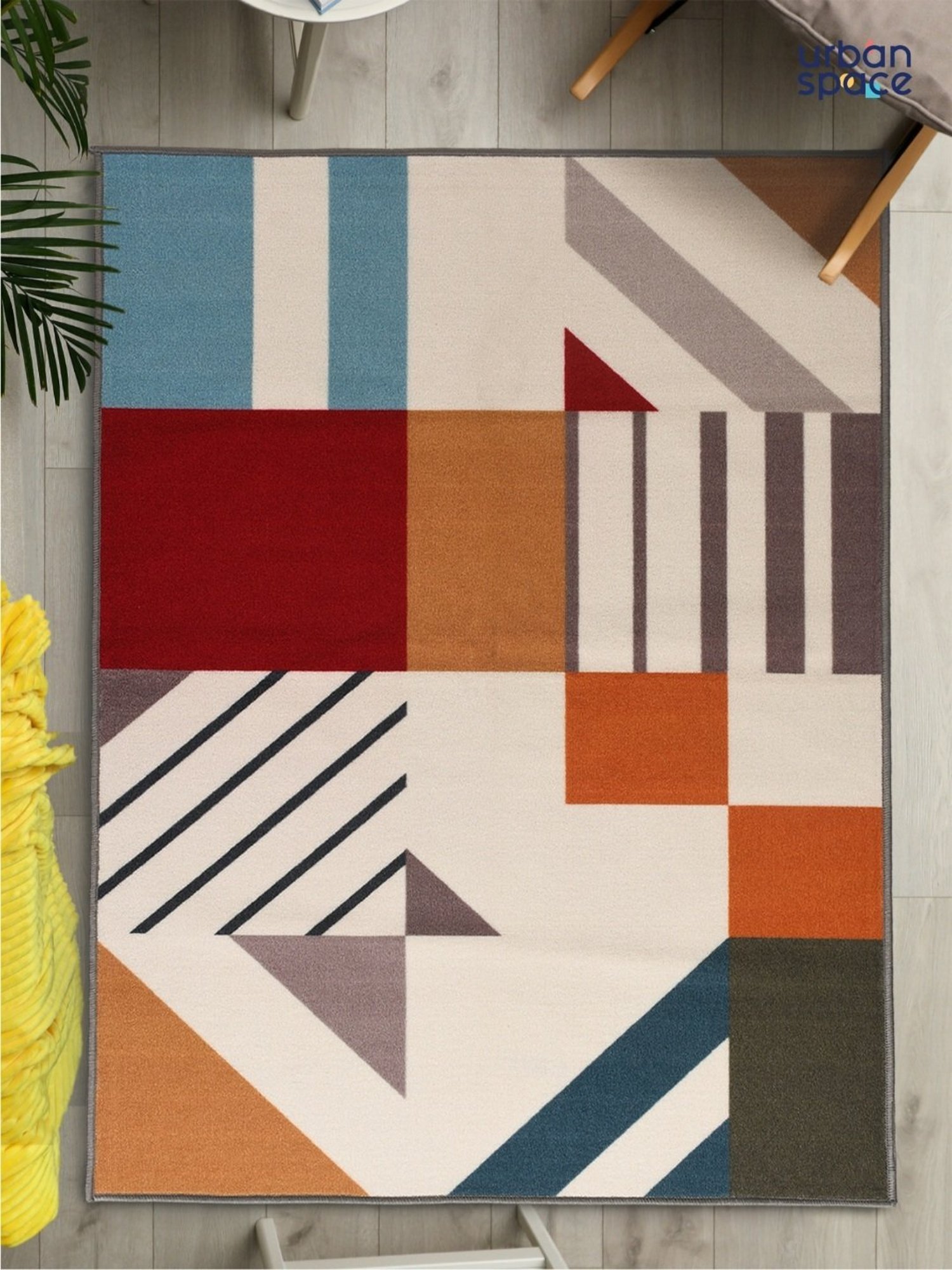 Urban Space Anti Slip 3D Digital Printed MultiColour Nylon Carpet