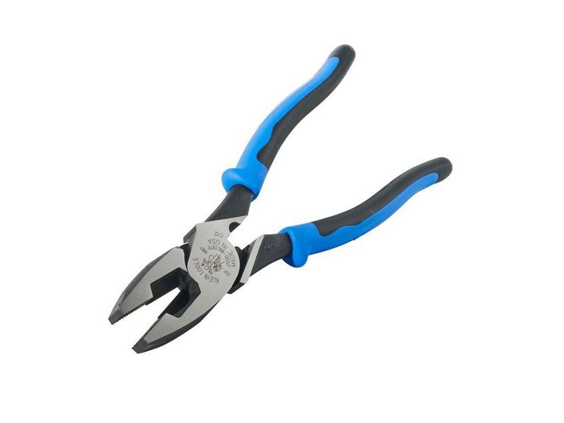 KLEIN TOOLS J2000-9NECRTP Lineman's Pliers, Fish Tape Pull/Crimping, 9-Inch