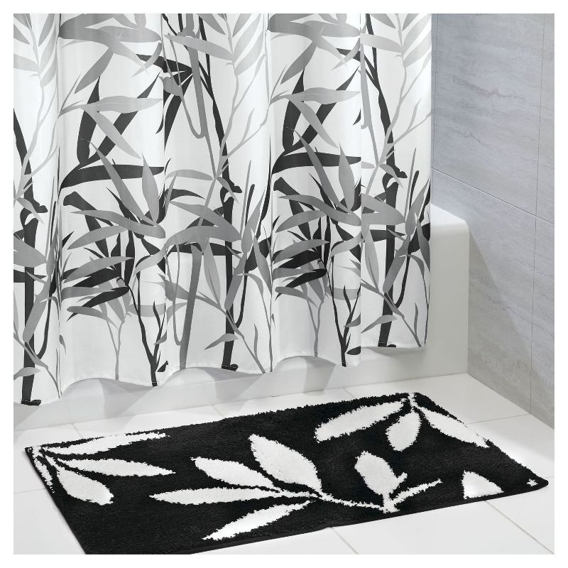 Microfiber Rectangular Rug Black/White - iDESIGN