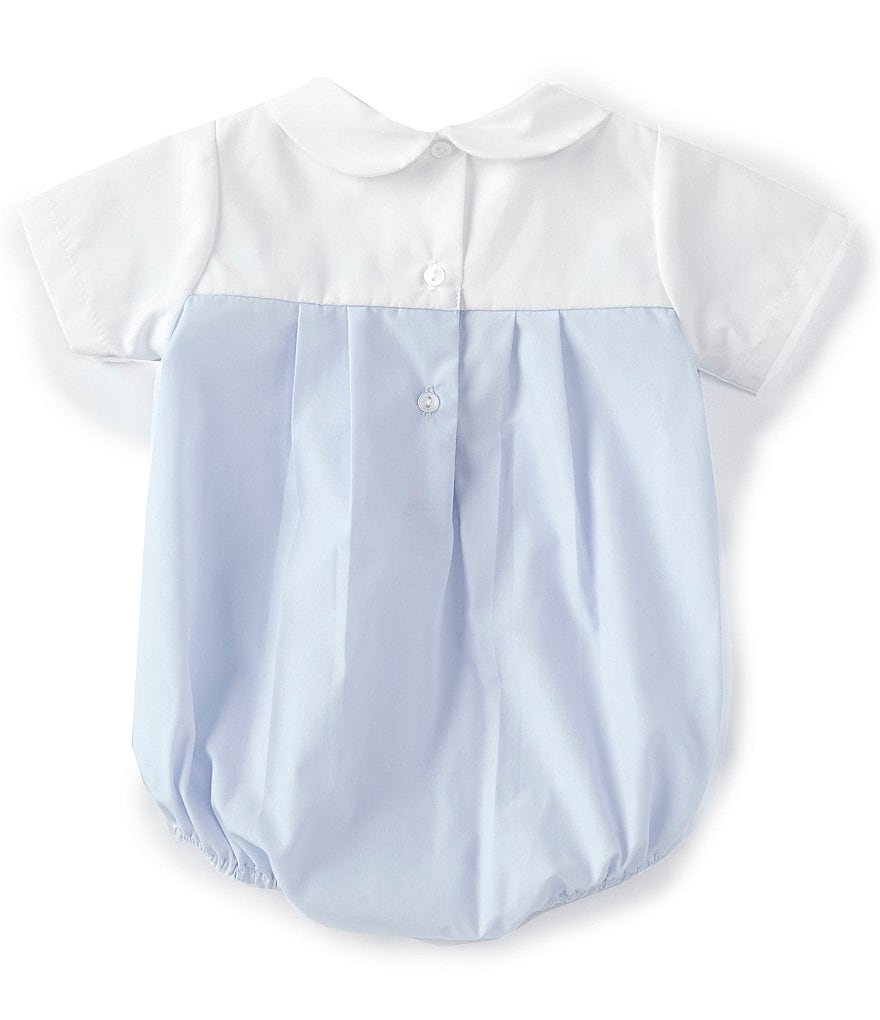 Petit Ami Baby Boys Newborn-9 Months Short-Sleeve Duck-Embroidered-Motif Jon Jon Shortall