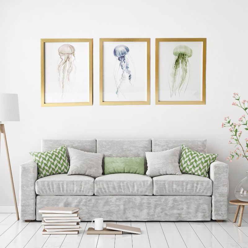 (Set of 3) 16" x 20" Jellyfish Framed Wall Canvas - Gallery 57