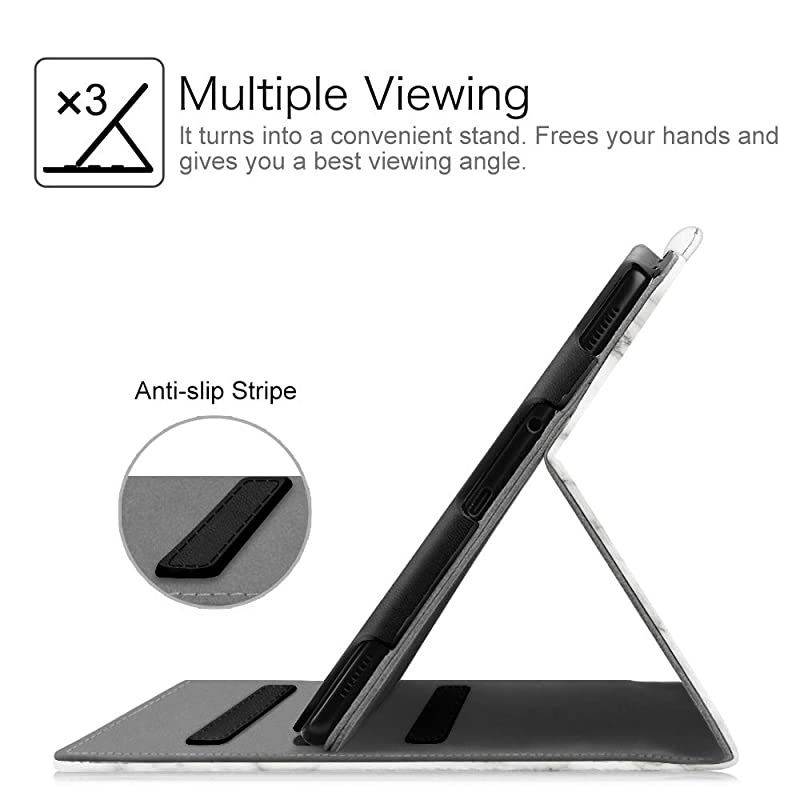 Case for Samsung Galaxy Tab S4 105 2018 Model SMT830T835T837 MultiAngle Viewing Stand Cover with S Pen Protective Holder Auto SleepWake Feature Marble