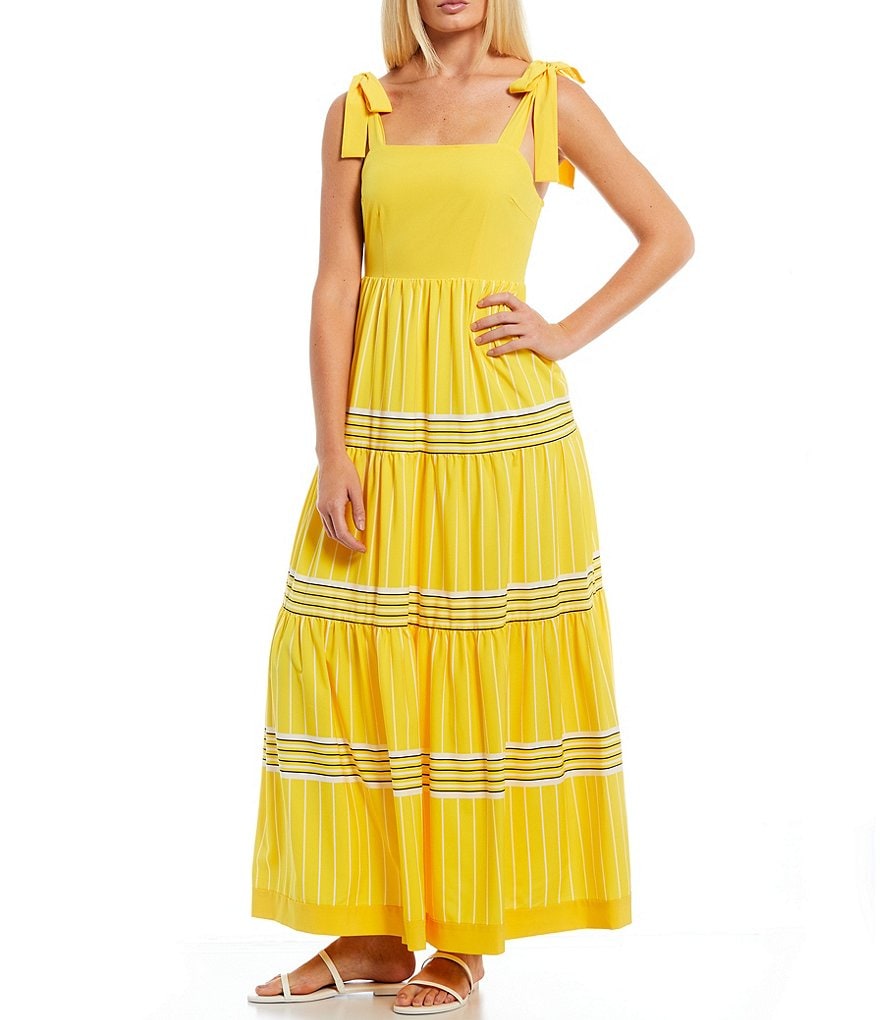 A Loves A Shoulder Strap Square Neck Maxi Dress