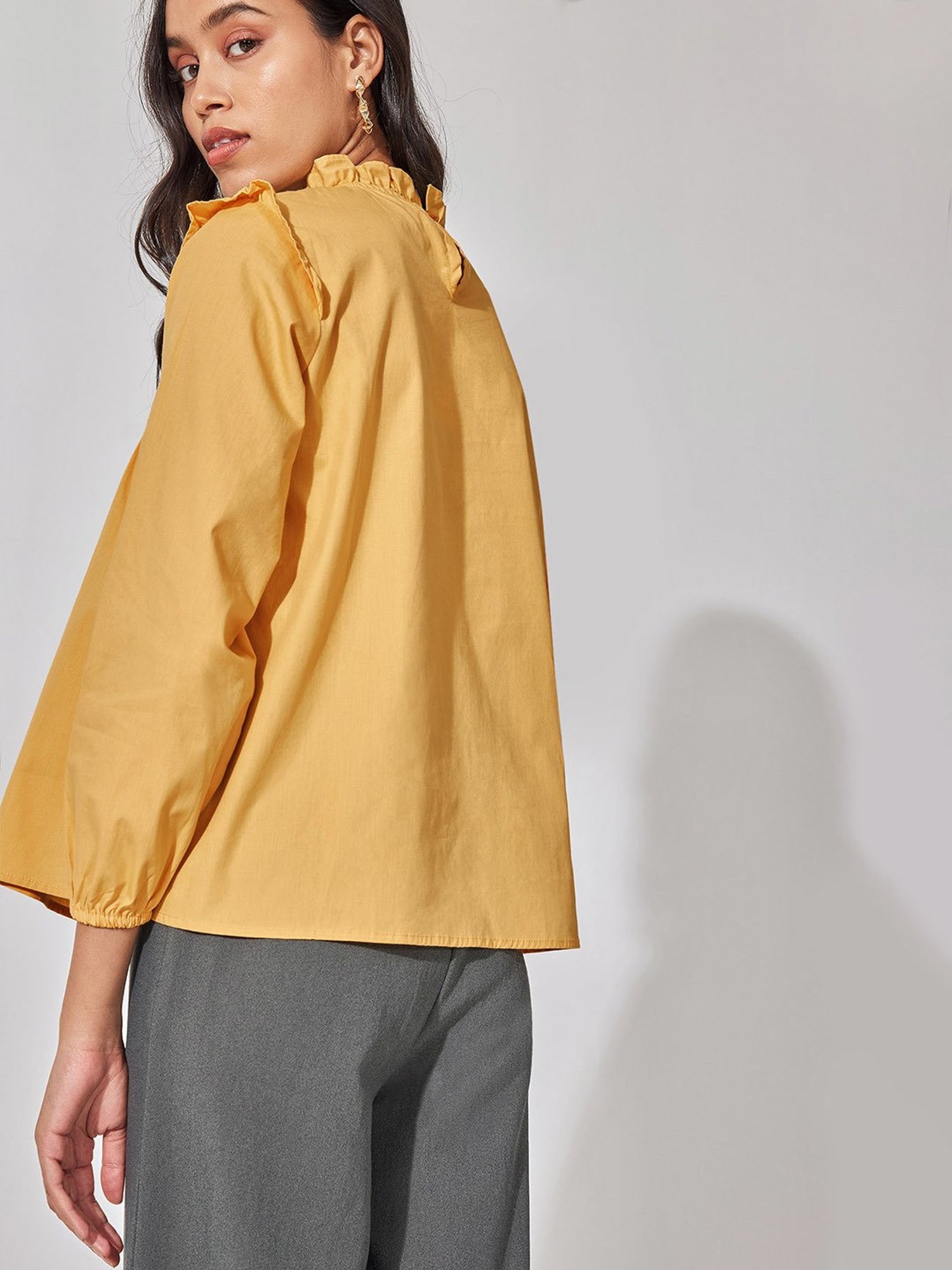 The Label Life Yellow Regular Fit Top