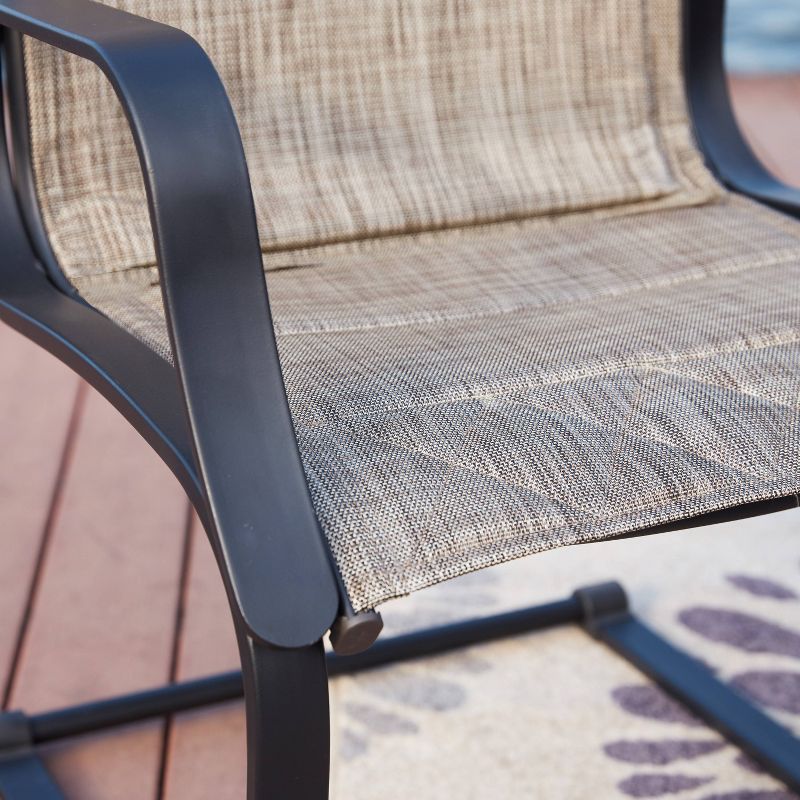 6pc Steel Patio Dining Sets Gray - Lokatse