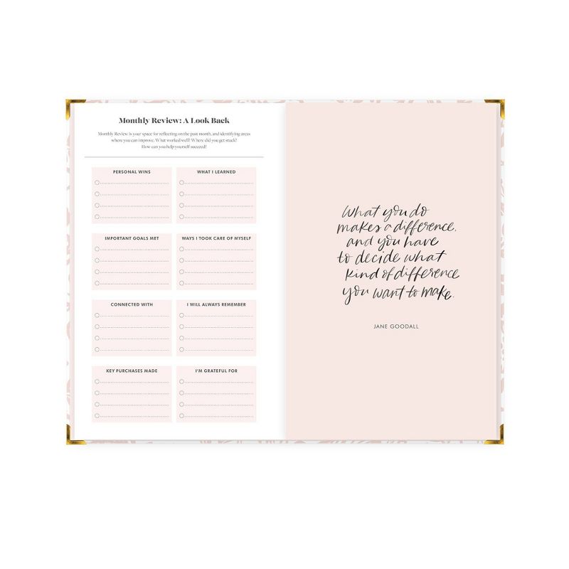2021 The Everygirl Planner 5" x 8" Hard Cover Weekly/Monthly Bookbound Sadie - Blue Sky