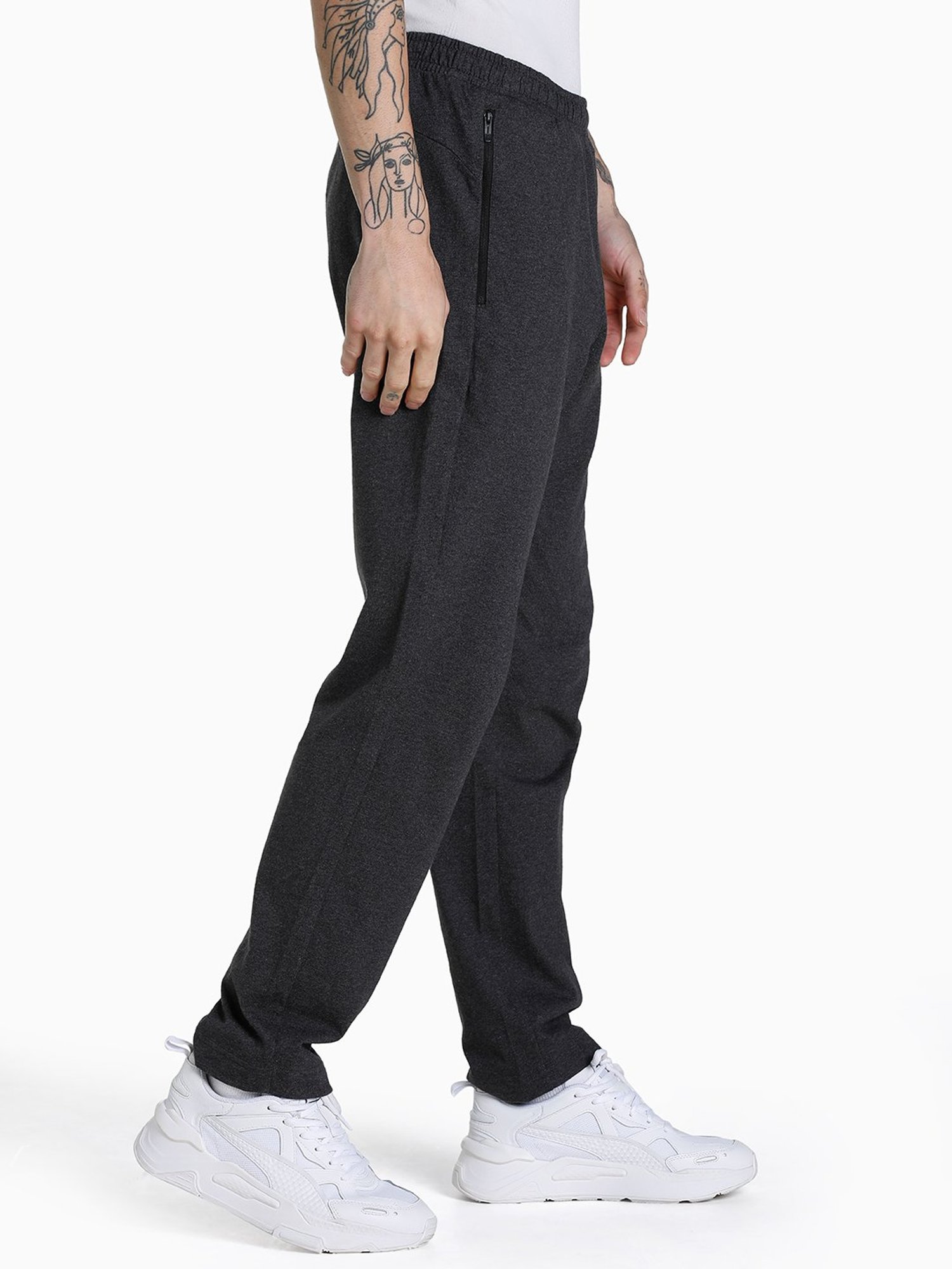 Parx Black Jogger Fit Joggers