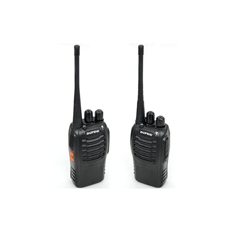 BF888S Two Way Radio with Built in LED Flashlight Pack of 6 +Covert Air Acoustic Tube Headset Earpiece