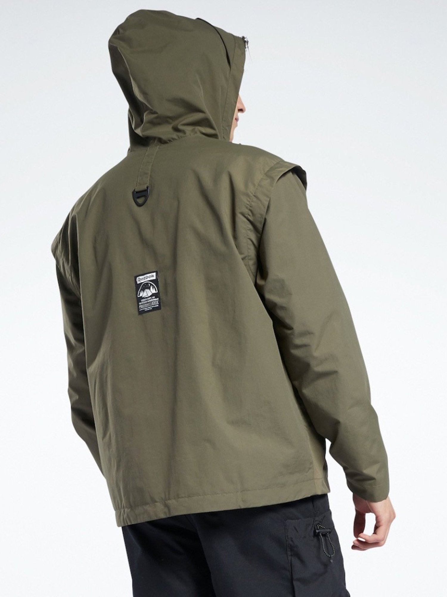 Reebok Grey Regular Fit Camping Sports Hoodie