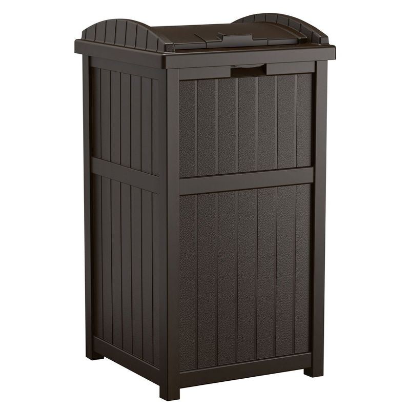 Patio Garbage Waste Trash Can Bundled w/ Patio Cooler w/ Cabinet & Wire Basket