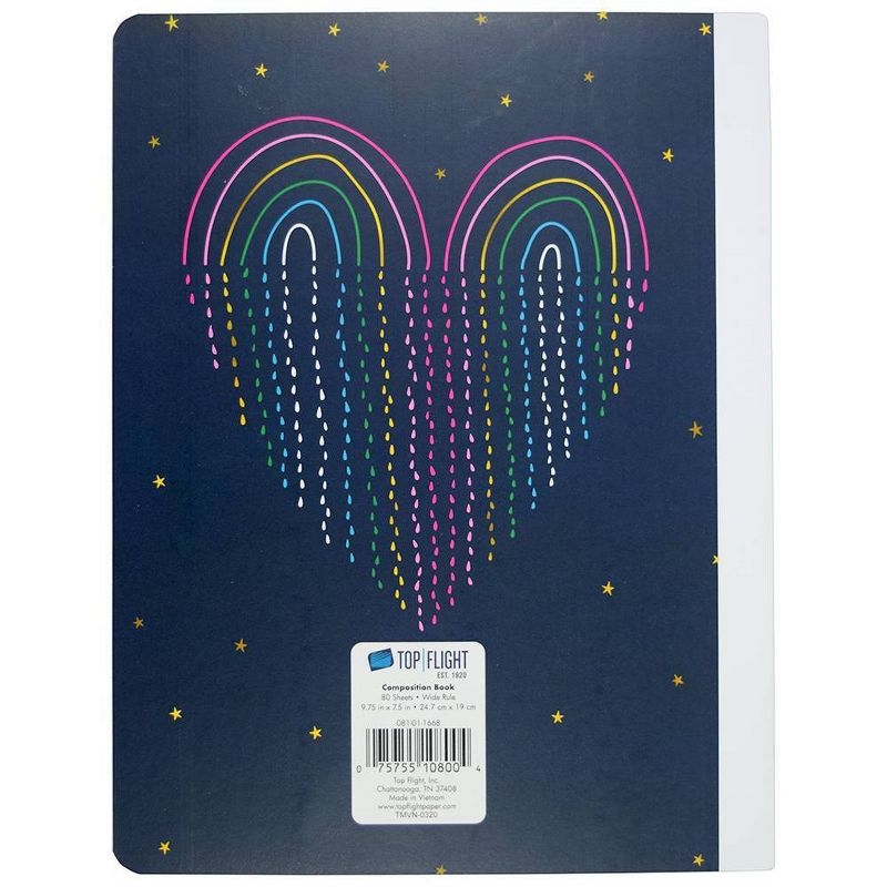 Composition Notebook Wide Ruled Rainbow Fun Heart - Top Flight
