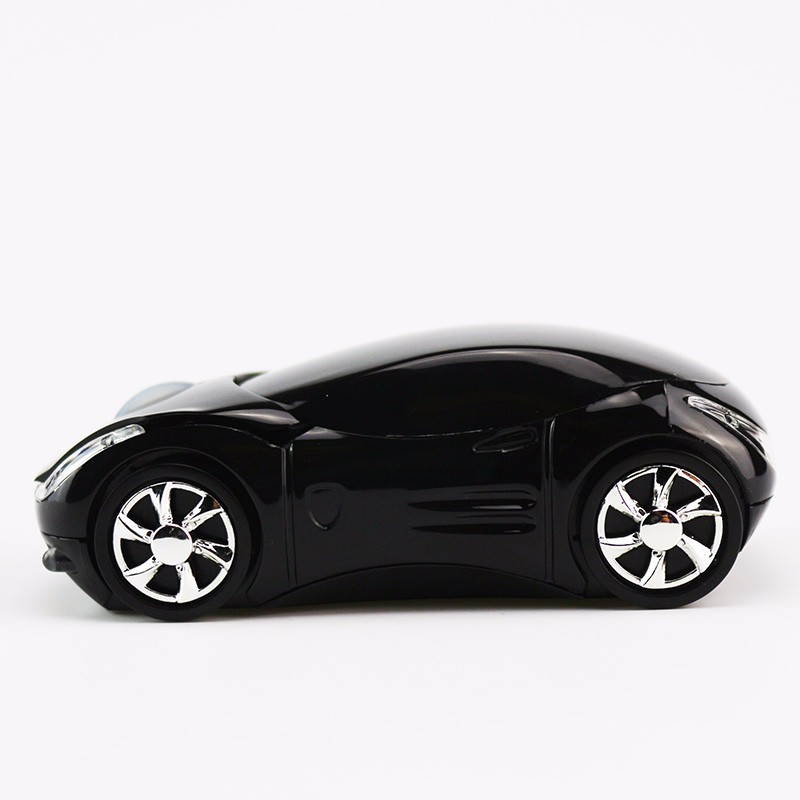 HISPETECH 1200DPI 2.4G Mini Wireless Mouse Car Shaped Mouse USB Portable Optical Mice LED Light for PC Laptop Computer Home Office