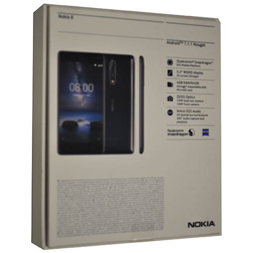 Nokia 8 64GB (No CDMA, GSM only) Factory Unlocked 4G/LTE Smartphone - Tempered Blue