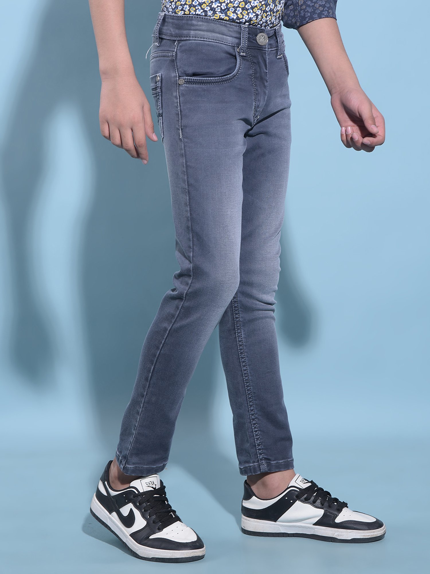 Pepe Jeans Boys Dark Blue Solid Jeans