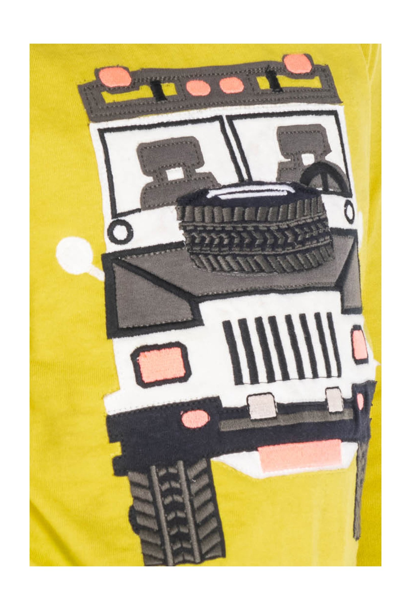 Cherry Crumble By Nitt Hyman Boys Yellow Applique T-Shirt