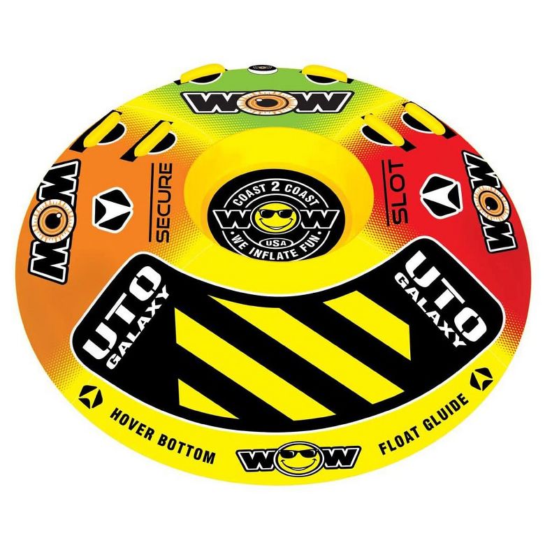 WOW Watersports 1-2 Rider UTO Galaxy Towable with Secure Cockpit Seating and Hover Bottom Design