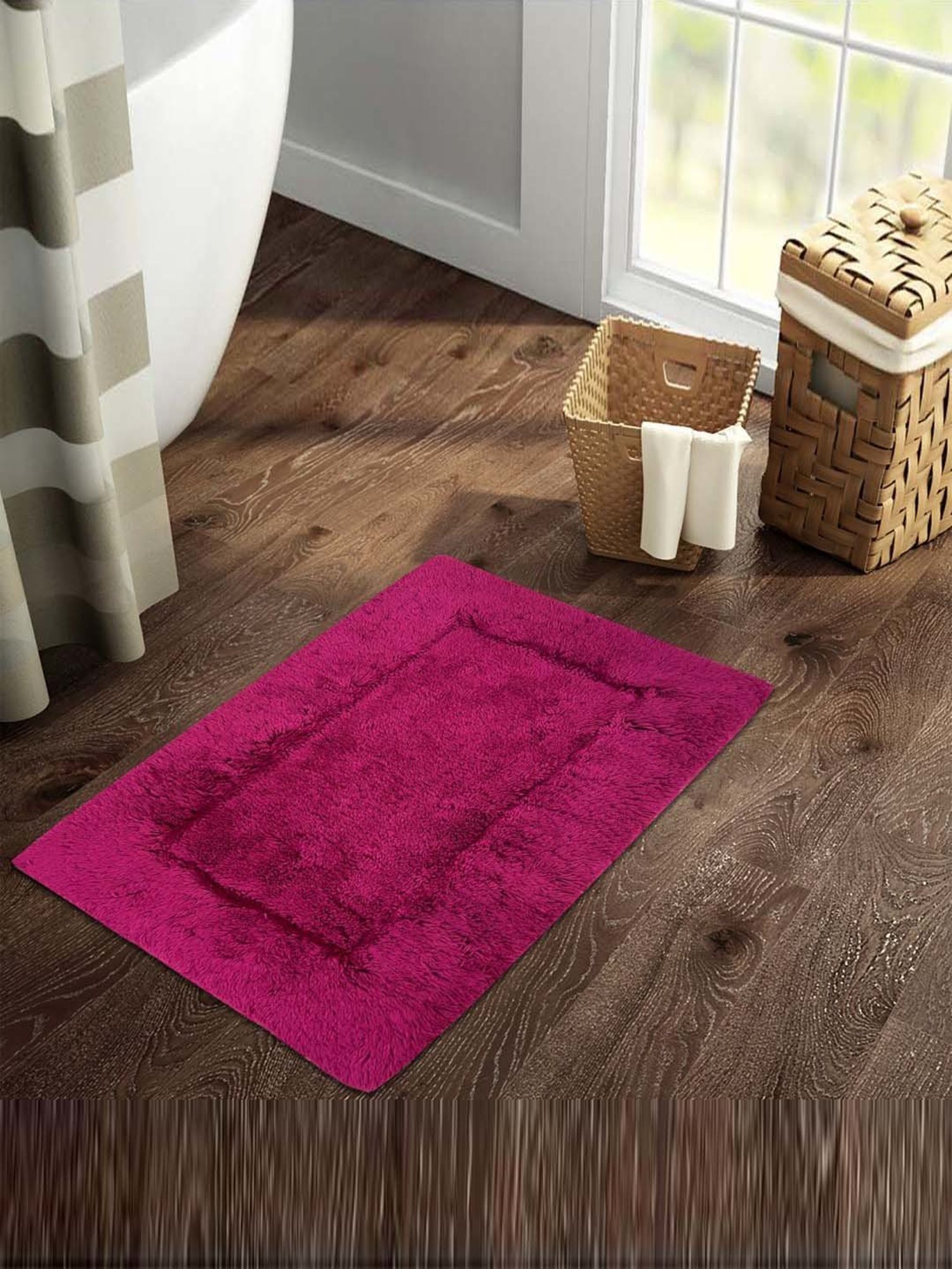 Shannon Clark Love Under The Stars Cushion Bath Mat Black - Deny Designs