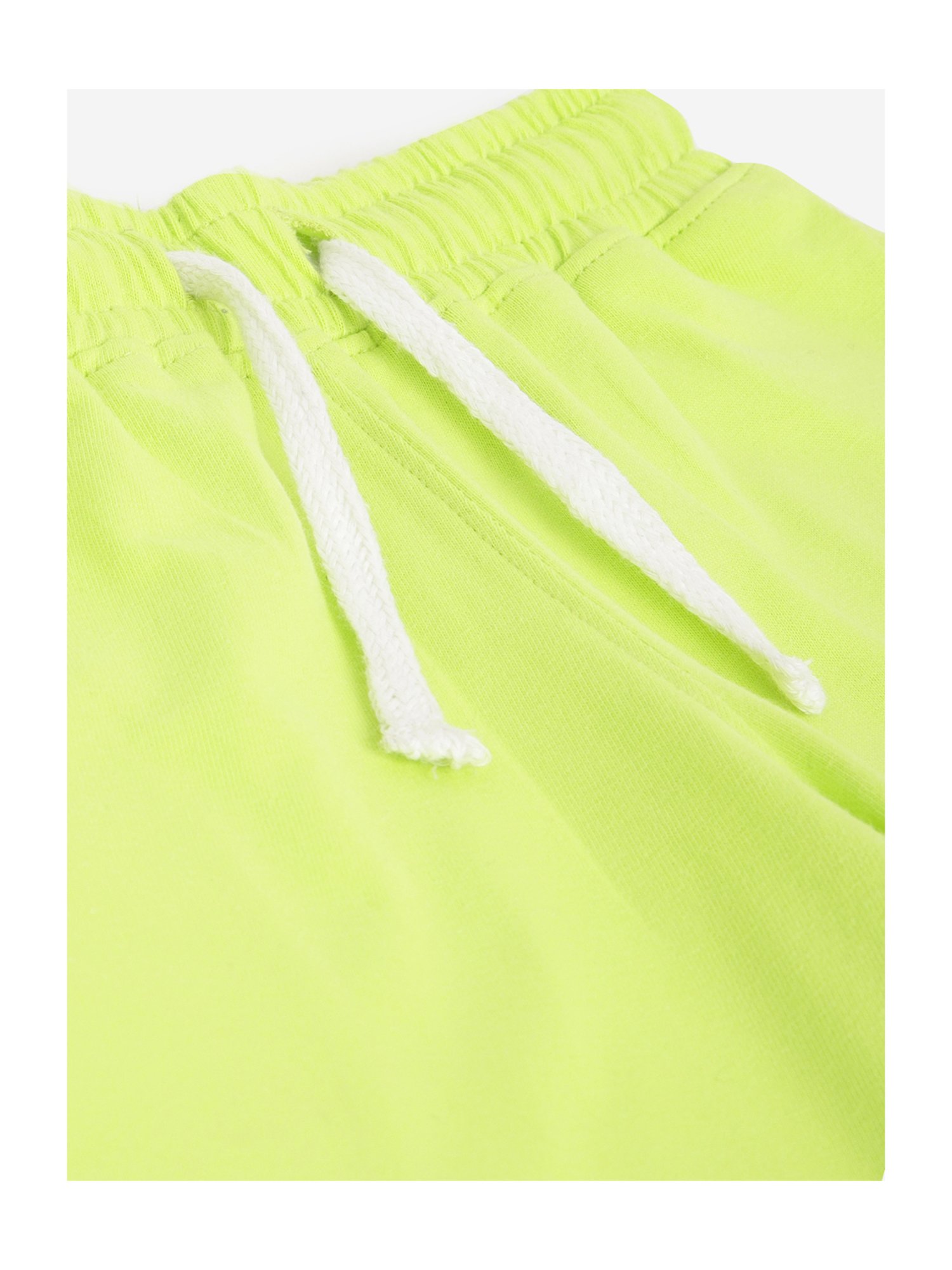 Campana Kids White & Lime Green Printed T-Shirt with Shorts