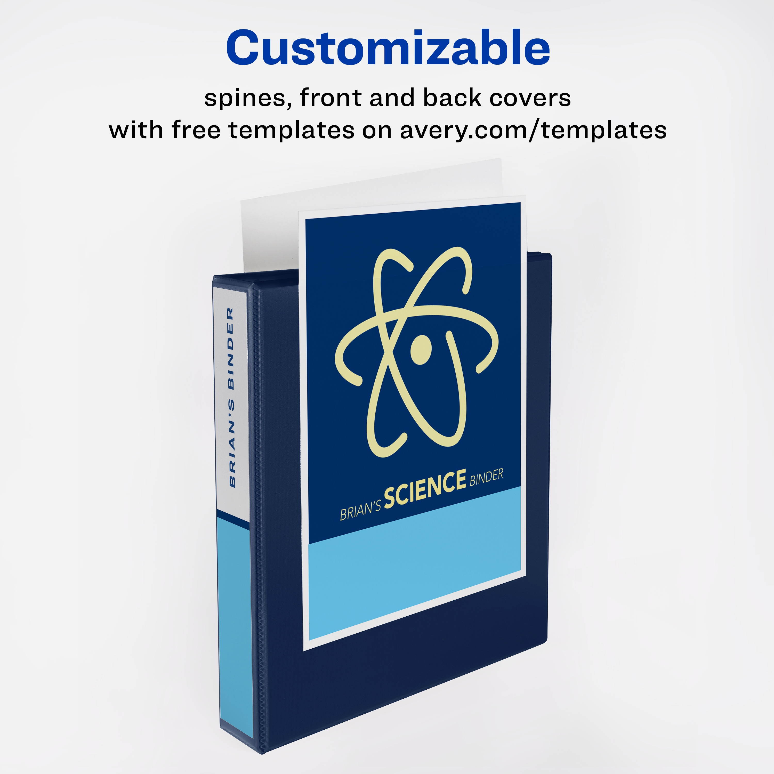 Avery 2" Heavy-Duty View Binder, EZD Ring, 2 Navy Blue Binders (79802)