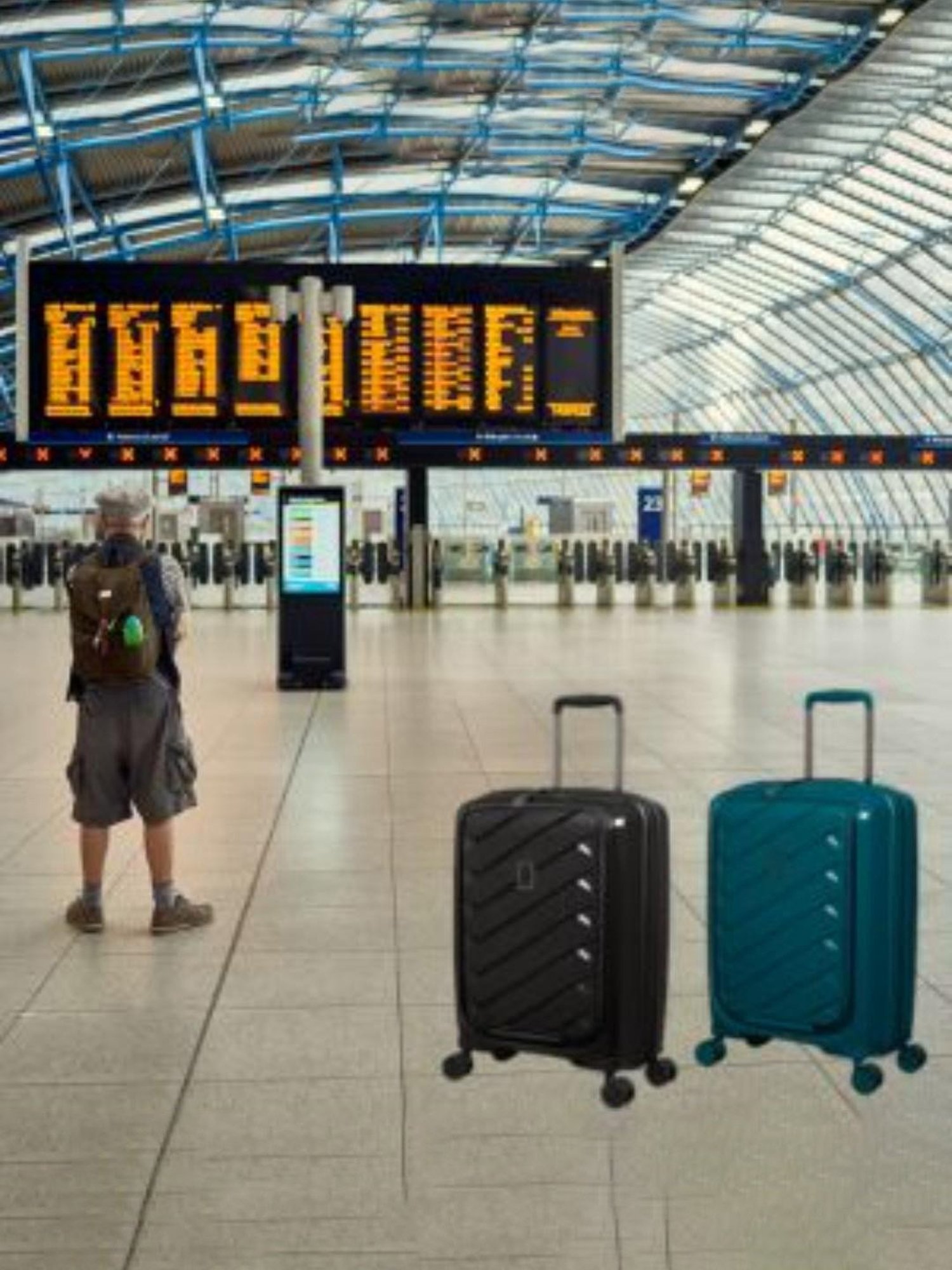 it luggage Influential Blue Cabin -20 inches Expandable Hardsided Trolley Bag with TSA Lock