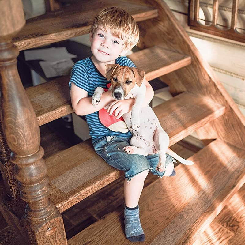 Anti Slip Stair Treads Clear Tape 4 Inches x 33 Feet Non Slip Safe Strips For Kids The Elderly And Pets