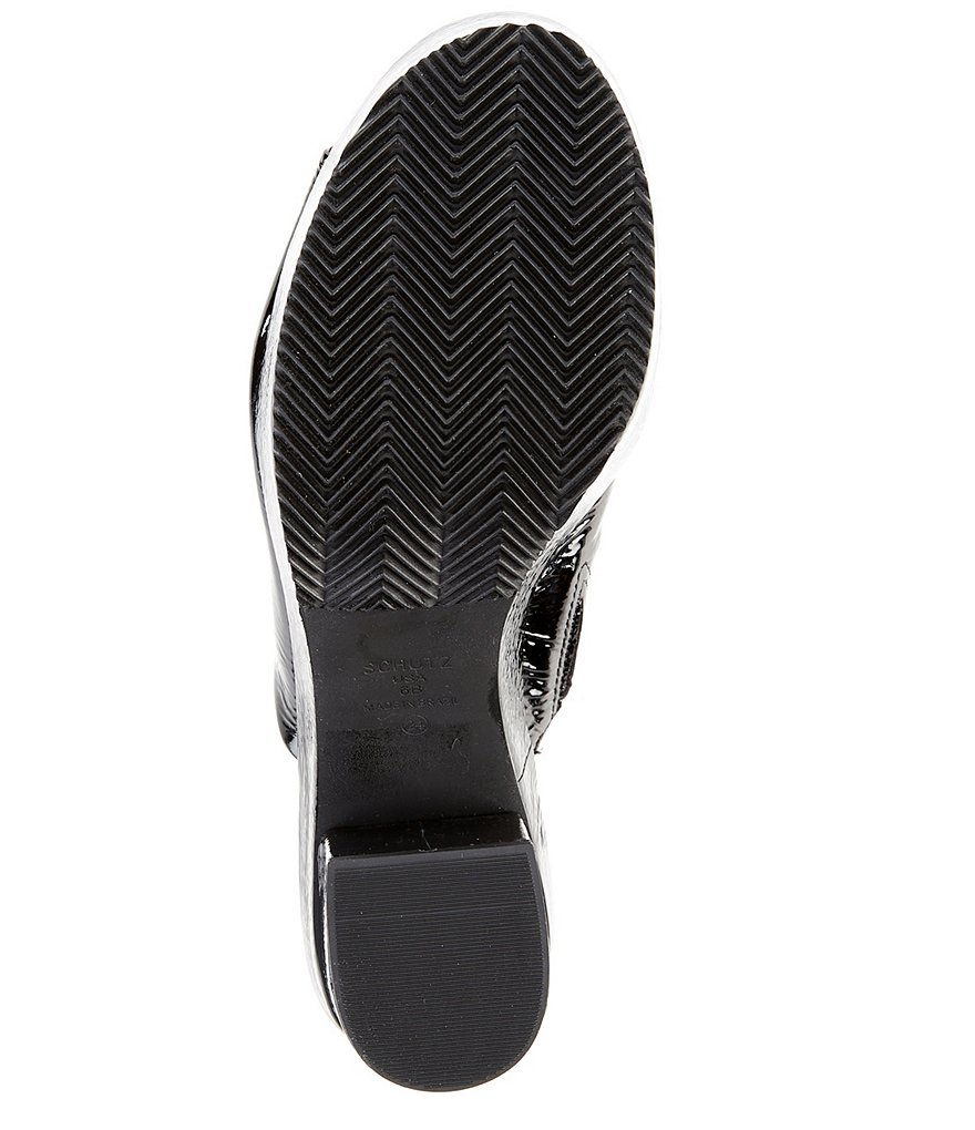 Schutz Coryna Peep Toe Patent Platform Sandal