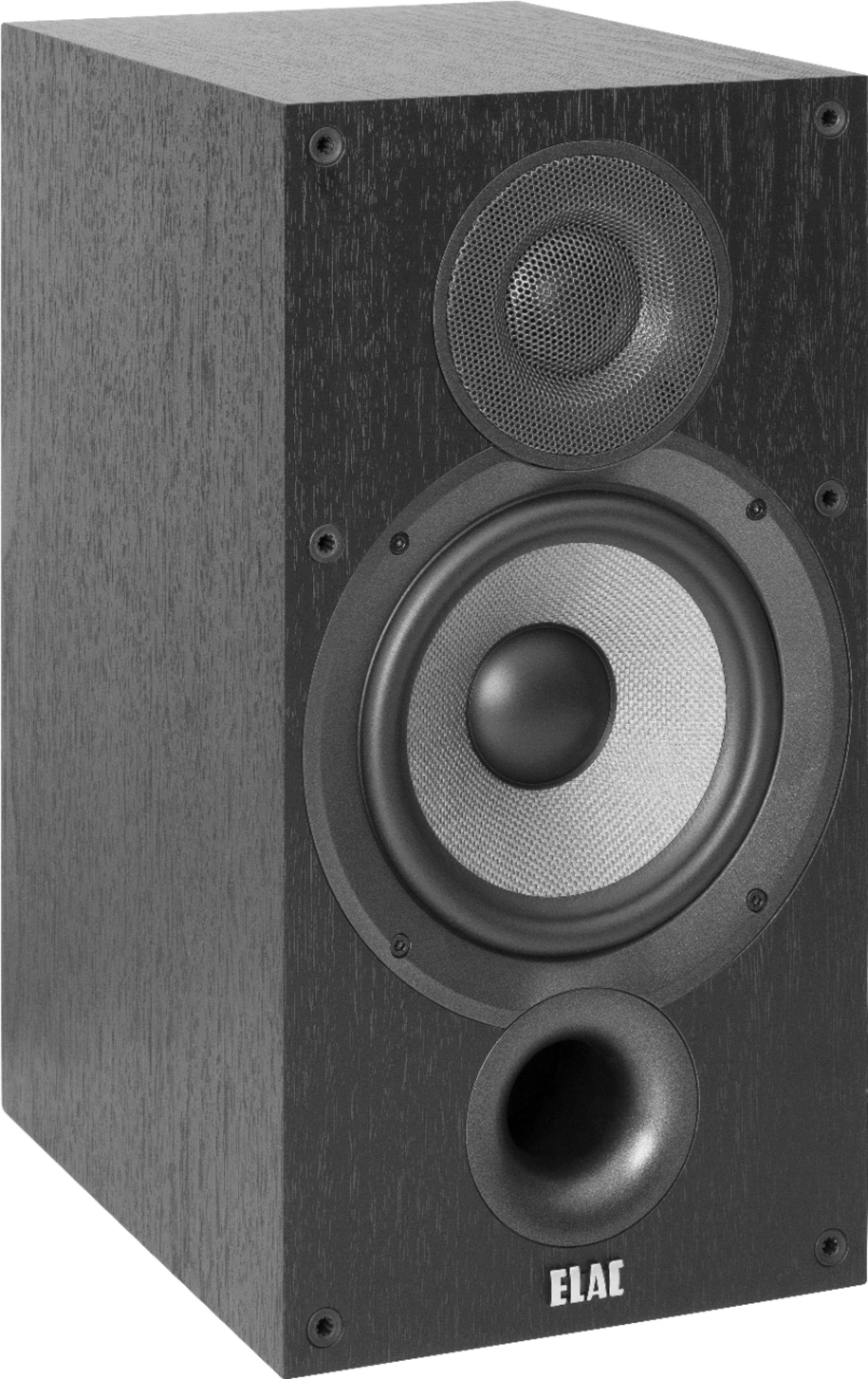 ELAC - Debut 2.0 6.5" 2-Way Bookshelf Speakers (Pair) - Black Ash (DB62-BK)