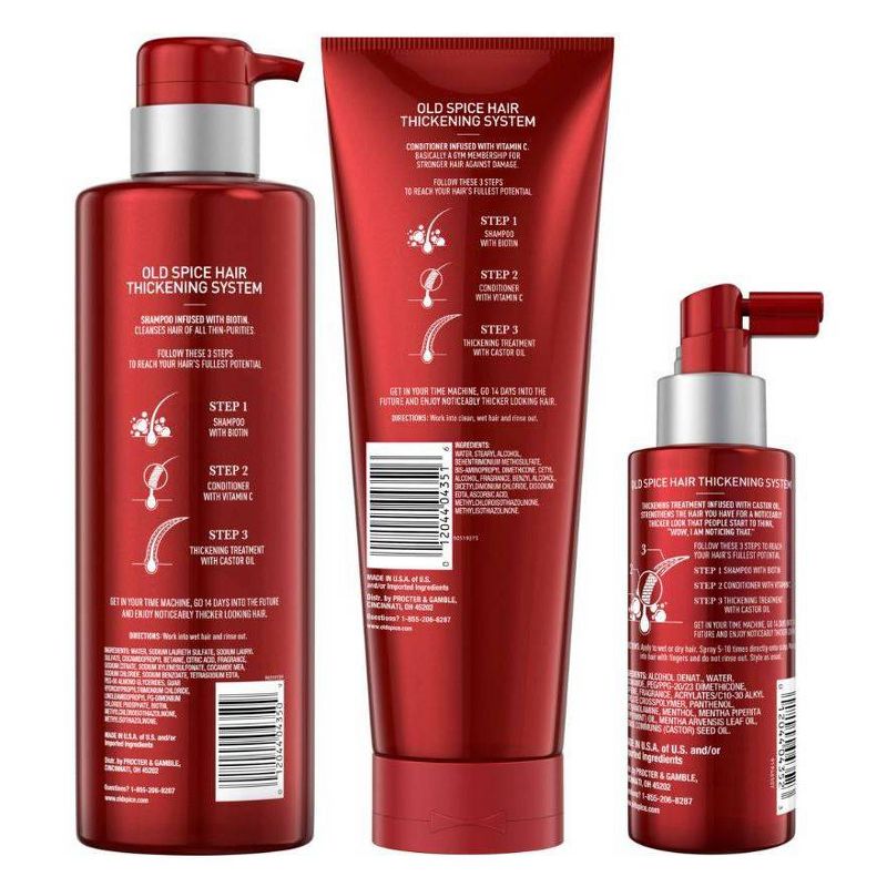 Old Spice Thickening System Treatment for Men Infused with Castor Oil - 3.7 fl oz