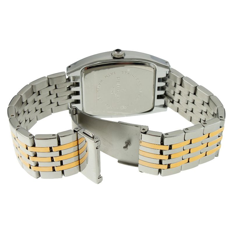 Men's Peugeot Tourneau Guilloché  Dial Bracelet Watch - Gold