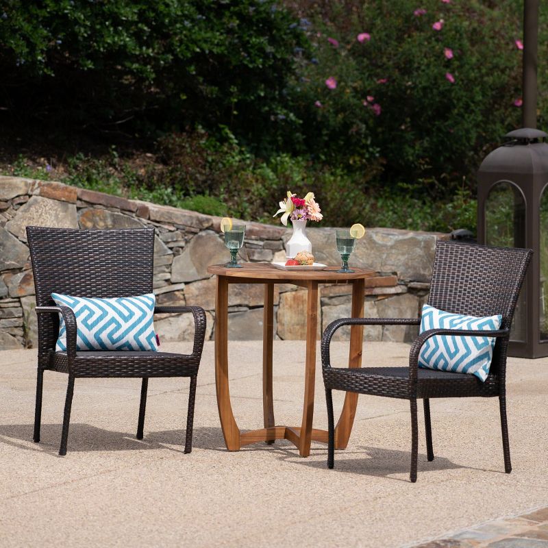 3pc Ludwig Folding Bistro Set - Royal Garden