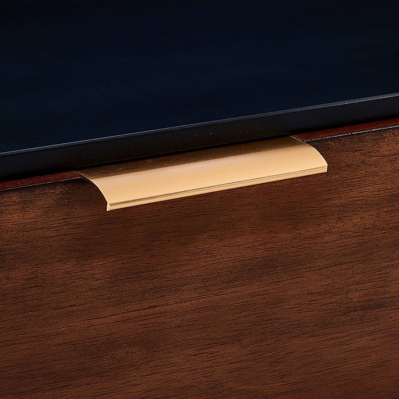 Valmar Low Profile Media Credenza Black/Brown - Aiden Lane