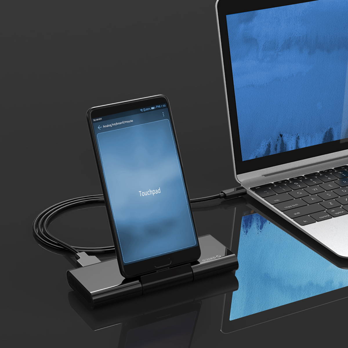 ORICO USB-C HUB Type C HUB To USB 3.0 Type C HDMI RJ45 RJ45 4K Video USB 3.1 HUB With Stand For Huawei 10 P20 Samsung Galaxy S9