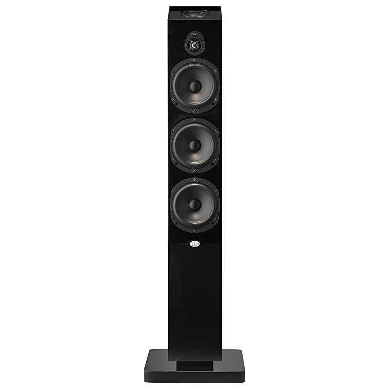 Media Series 3-Way Floor-standing Dolby Atmos Tower Speaker - Clean, Hi-Res Audio | Sealed Box | Aluminum Drivers | Single Unit, High Gloss Black (MS - Tower Black)