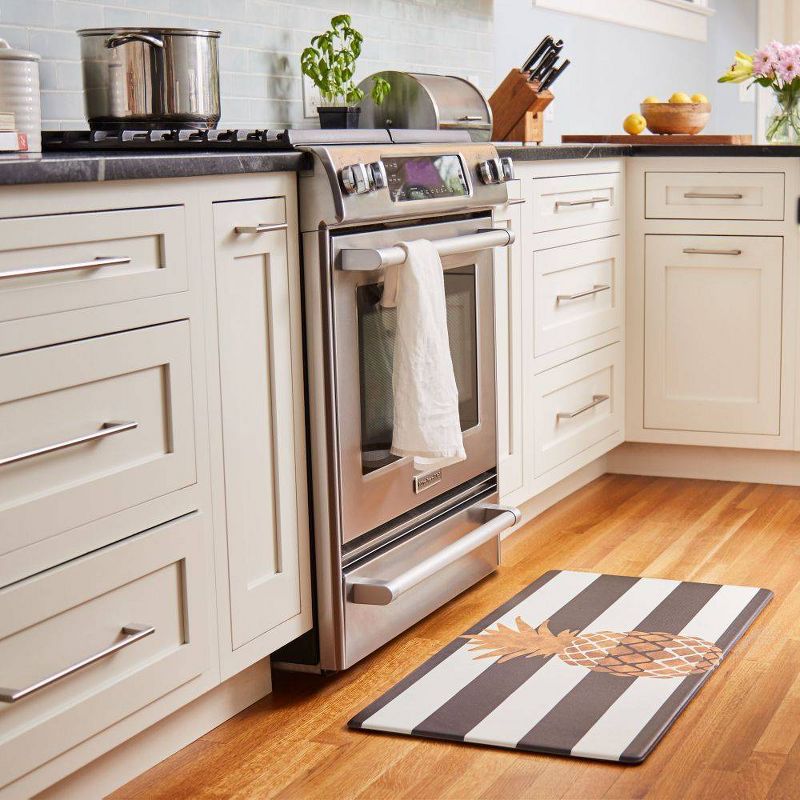 Nicole Miller 20" x 39" New York Gold Pineapple Kitchen Mat