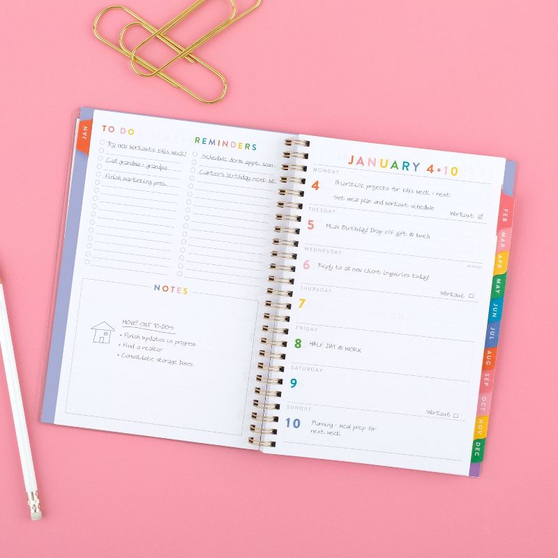 2021 Planner 5.5" x 8.5" CYO Purple Color Block - Atlantic-Pacific