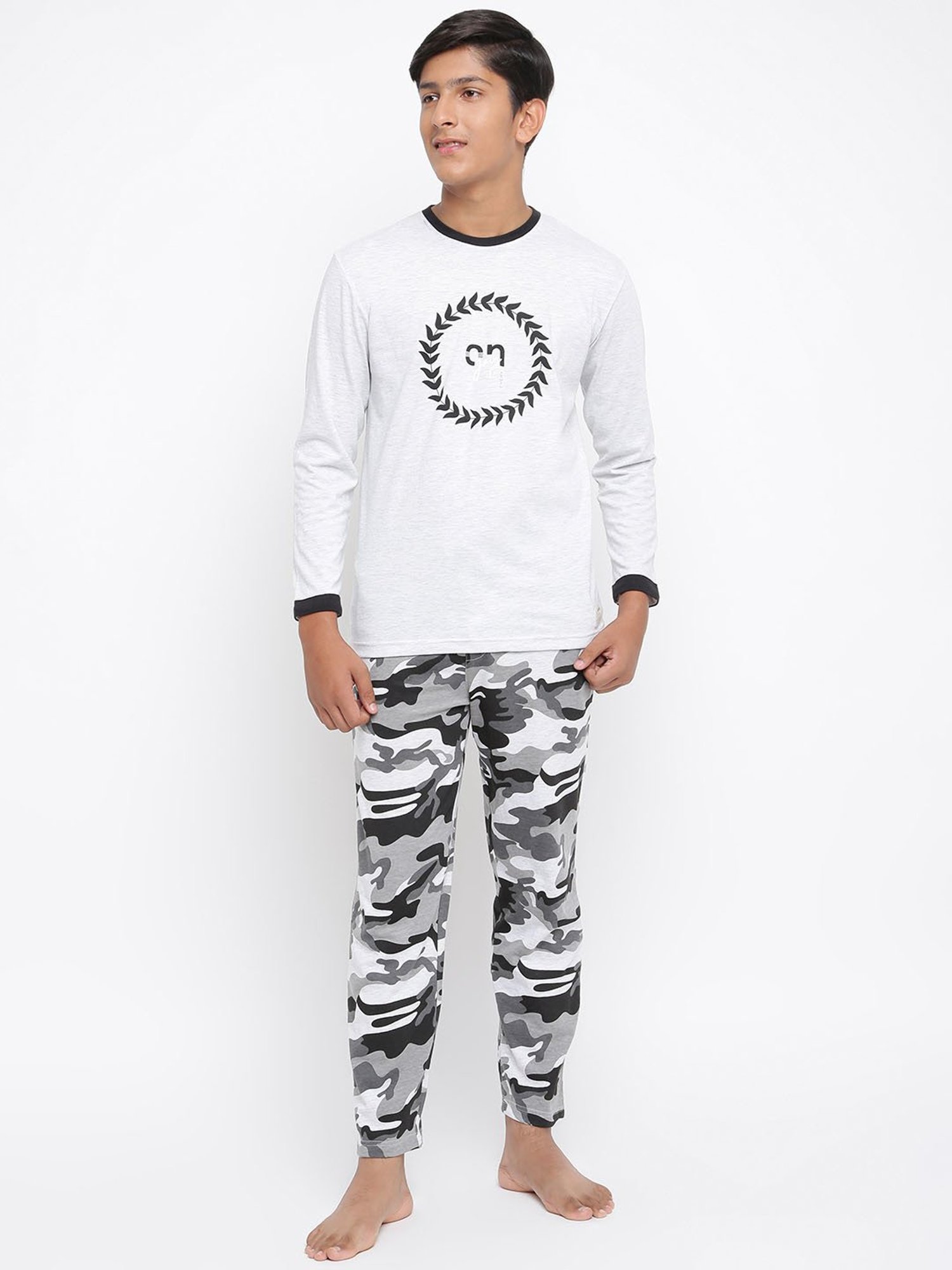 Nite Flite Boys Multicolor Cotton Printed T-Shirt & Pyjama