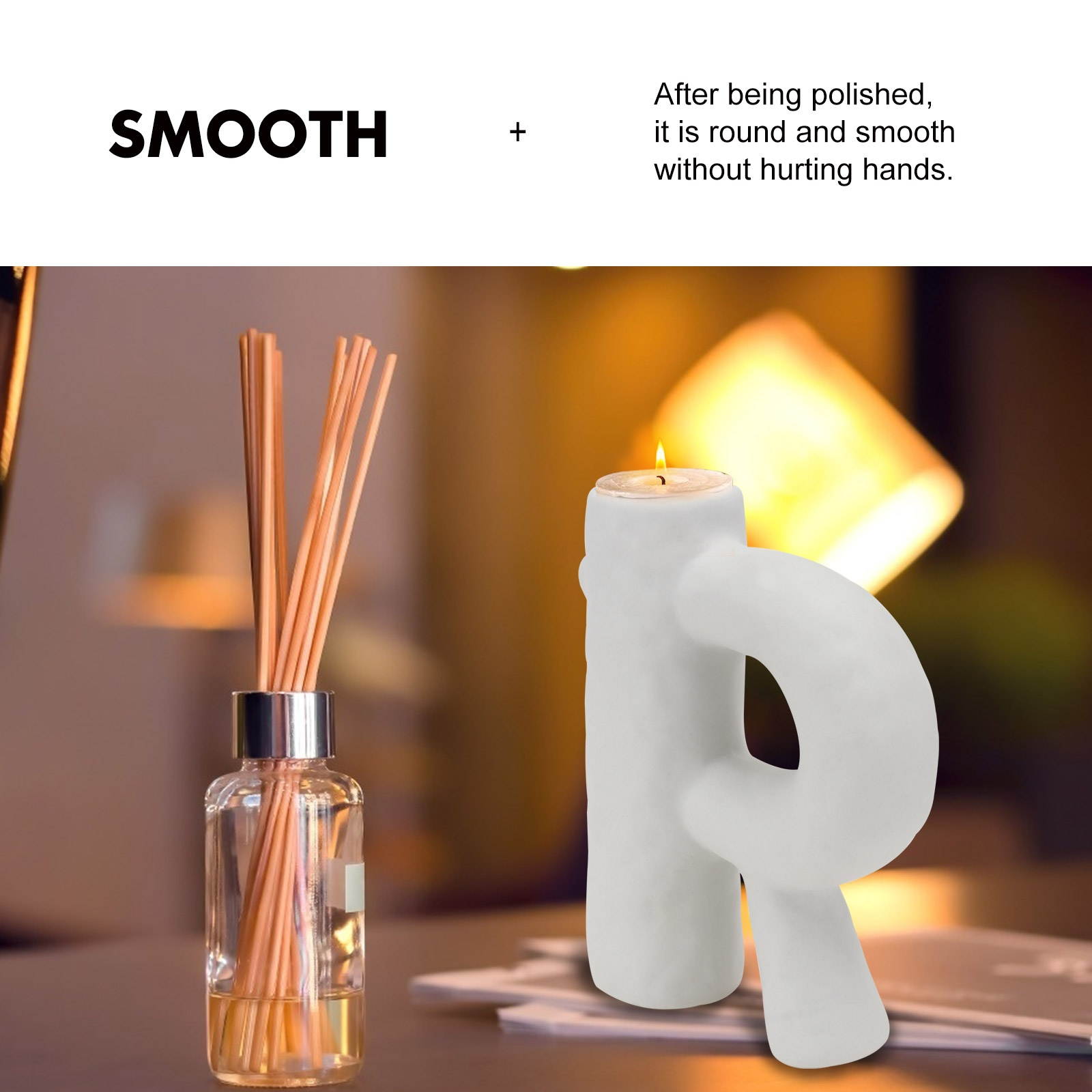 1Pc Home Decor Letter-shaped Candleholder Nordic Style Candlestick for Home Wedding
