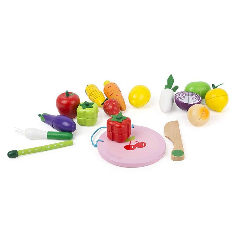 Small Foot Wooden Toys Fruit And Vegetable Magnetic Playset - 32pc