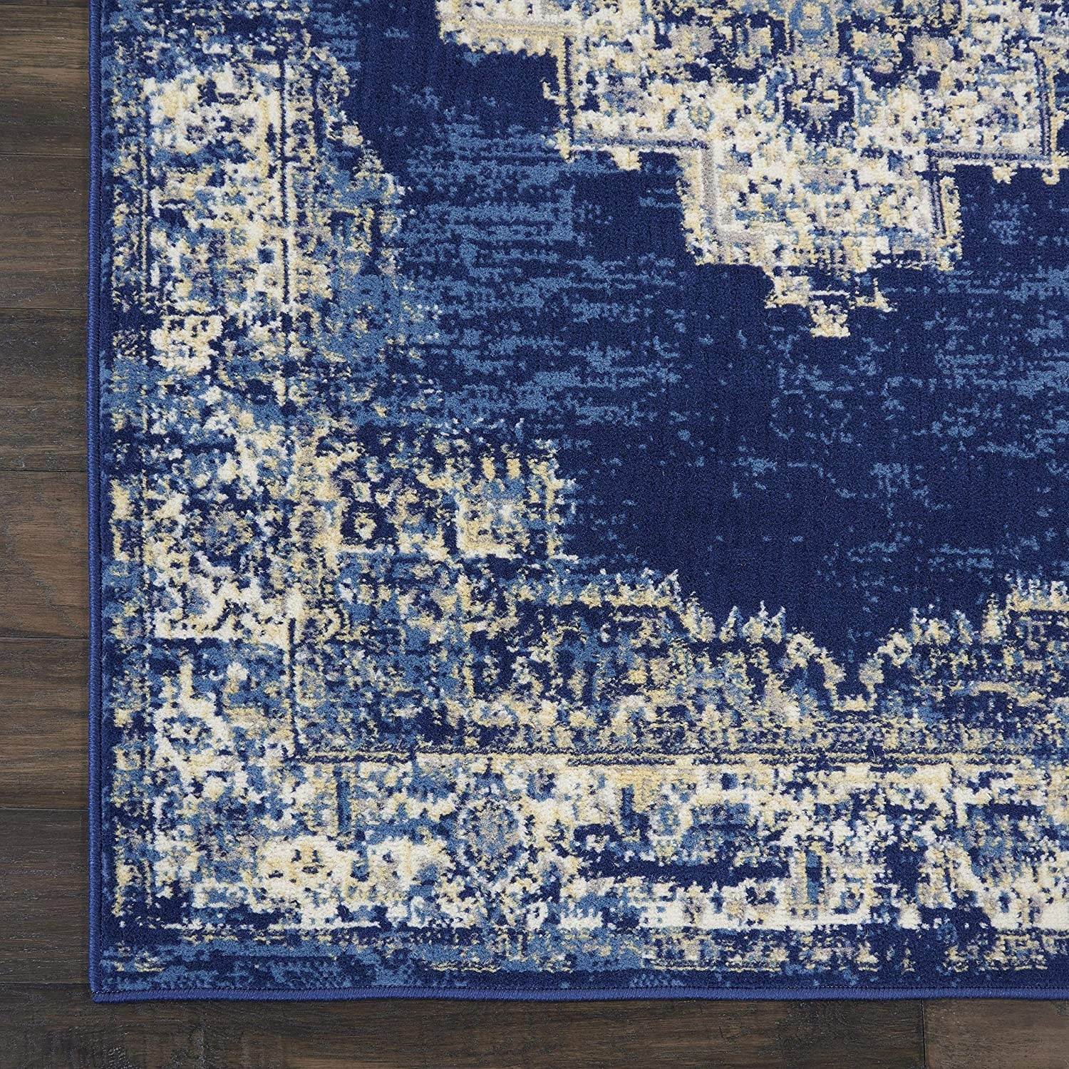 Nourison Grafix Navy/Blue Area Rug 6 x 9, 6X9