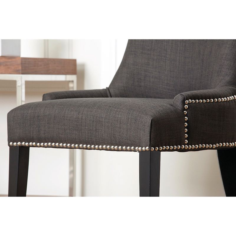 Maggie Fabric Nailhead Trim Dining Chair Gray - Abbyson Living