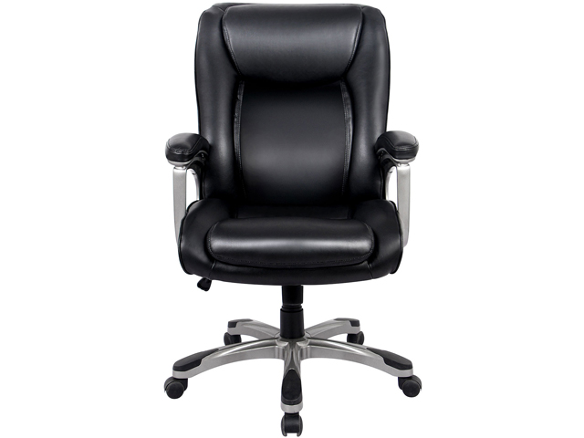 RIMIKING Ergonomic Memory Foam Executive Office Chair - Adjustable Height Built-in Lumbar Support Tilt Angle Computer Desk Chair, Swivel Thick Padded for Comfort