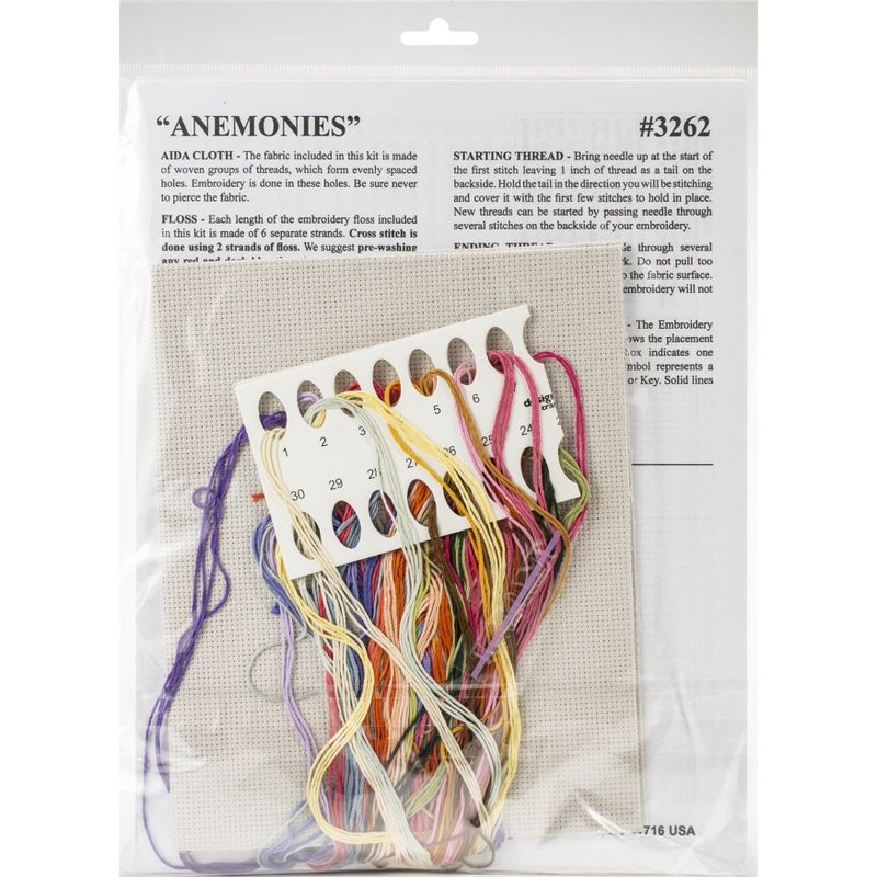 Design Works Counted Cross Stitch Kit 9"X12"-Anemones (14 Count)